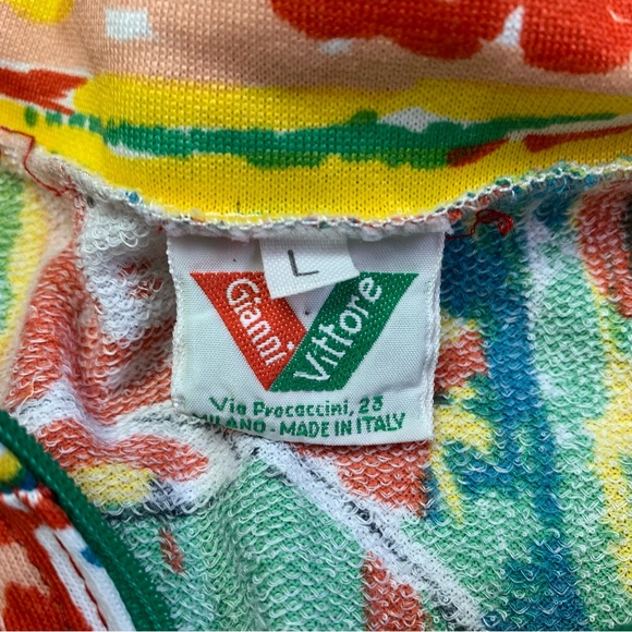 VTG Vittore Gianni Cycling Jersey Men’s Large Art/Painting 80s Biking Sportswear - Picture 2 of 10